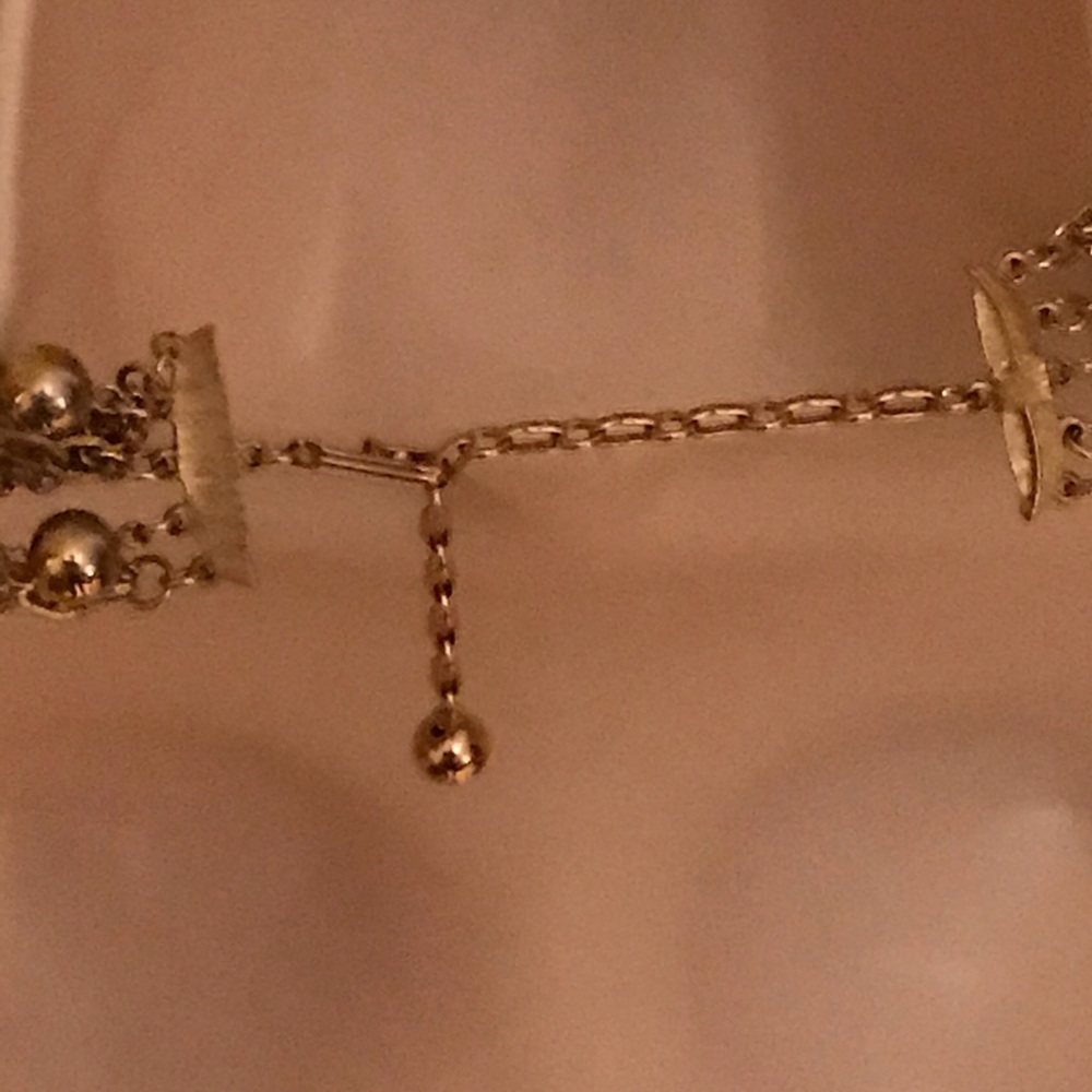 Multi Strand Gold Chains Adjustable Necklace - image 3